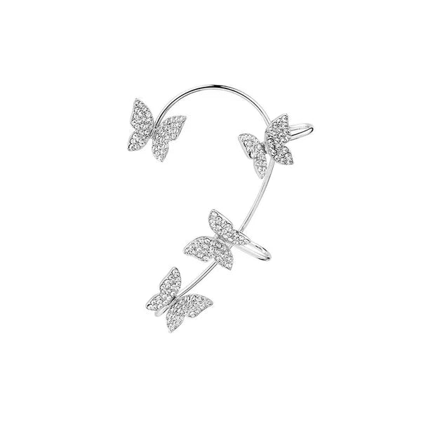 Schmetterlingsohrring|(Silber/Gold)