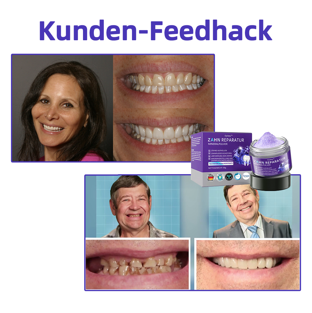 ✅Offizieller Shop: Oyikey™🌱Zahnreparatur-Mineralpulver 👨‍⚕️ Empfohlen von der Deutschen Zahnärztekammer (wirkt effektiv gegen Karies, Zahnfleischerkrankungen, Zahnsensibilität, Mundgeschwüre, gelbe Zähne und verbessert die Mundgesundheit)