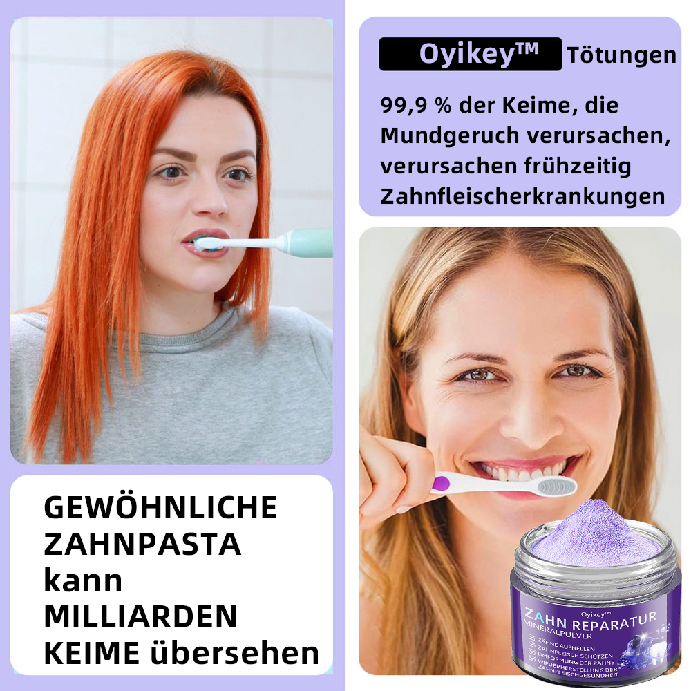 ✅Offizieller Shop: Oyikey™🌱Zahnreparatur-Mineralpulver 👨‍⚕️ Empfohlen von der Deutschen Zahnärztekammer (wirkt effektiv gegen Karies, Zahnfleischerkrankungen, Zahnsensibilität, Mundgeschwüre, gelbe Zähne und verbessert die Mundgesundheit)