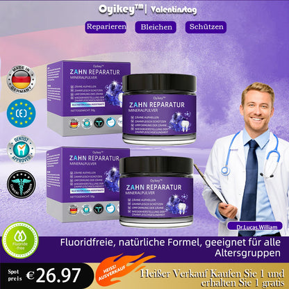 ✅Offizieller Shop: Oyikey™🌱Zahnreparatur-Mineralpulver 👨‍⚕️ Empfohlen von der Deutschen Zahnärztekammer (wirkt effektiv gegen Karies, Zahnfleischerkrankungen, Zahnsensibilität, Mundgeschwüre, gelbe Zähne und verbessert die Mundgesundheit)