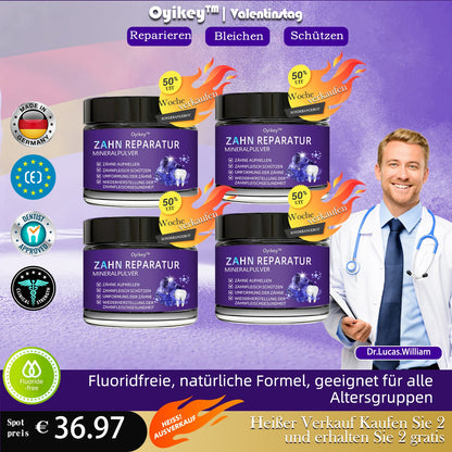 ✅Offizieller Shop: Oyikey™🌱Zahnreparatur-Mineralpulver 👨‍⚕️ Empfohlen von der Deutschen Zahnärztekammer (wirkt effektiv gegen Karies, Zahnfleischerkrankungen, Zahnsensibilität, Mundgeschwüre, gelbe Zähne und verbessert die Mundgesundheit)