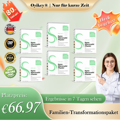 【BfArM-Zertifizierung ohne Nebenwirkungen】💉Oyikey®SMGT-GLP-1 Nano-Mikronadel-Pflaster（Schmerzfrei, lang anhaltend, gegen Diabetes, Fettleibigkeit und Herz-Kreislauf-Erkrankungen👨‍🔬）