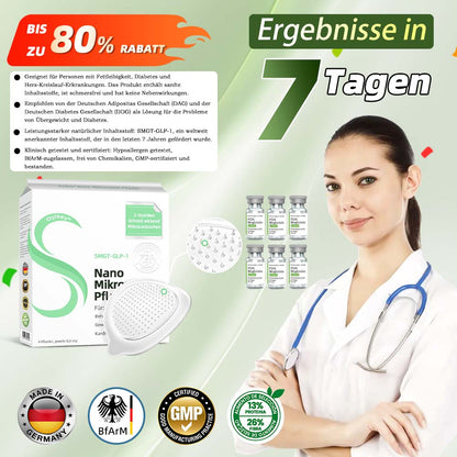【BfArM-Zertifizierung ohne Nebenwirkungen】💉Oyikey®SMGT-GLP-1 Nano-Mikronadel-Pflaster（Schmerzfrei, lang anhaltend, gegen Diabetes, Fettleibigkeit und Herz-Kreislauf-Erkrankungen👨‍🔬）